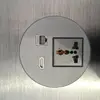 Round shape panel table mount socket outlet with USB and network