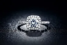 Engagement rings for women White gold Filled wedding ring CZ diamond jewelry Trendy bague luxury bijoux