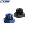 Aluminum Black / Blue Hex Head Block Off Cap Male -8AN 8 AN Flare Plug Fittings with O Ring Seal
