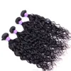 cheap price Brazilian hair cuticle aligned virgin hair extension in stock 100g/per hair weaves water wave free shipping