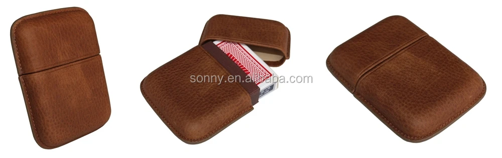 wooden playing card case