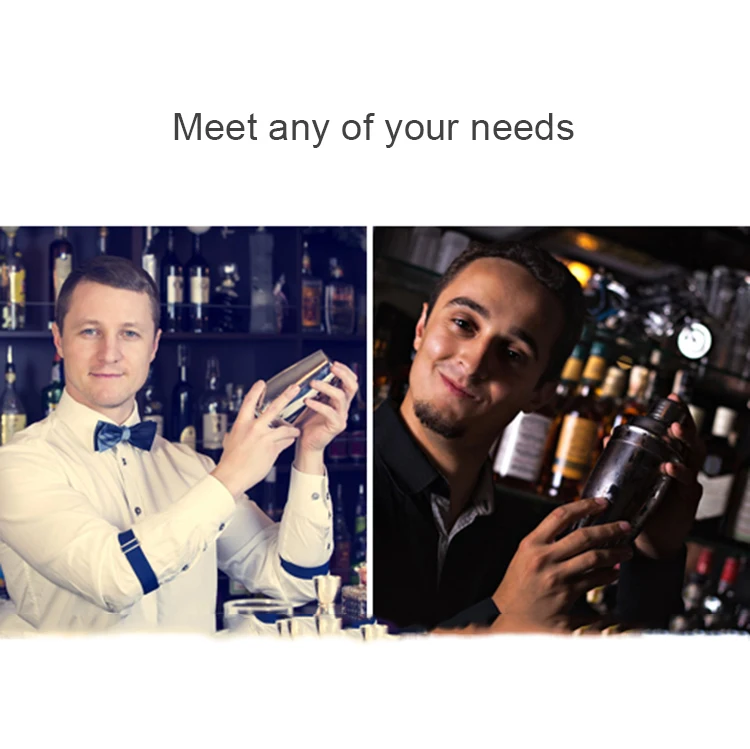 Amazon 2019 Hot Sale Stainless Steel Cocktail Shaker Set Mixer Bar Drink Bartender Tool Home Brewery Bar Accessories