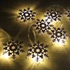 Meilun Art & Craft Iron snowflake Christmas led string lights