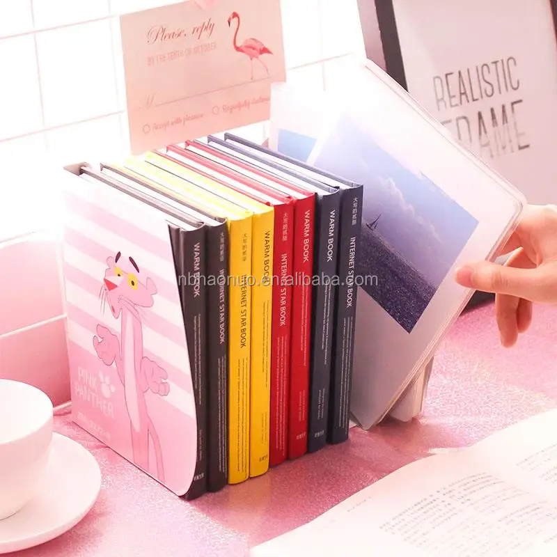Girl's Pink Bookends Buy The Girl Pink Fastens Retractable Book Stand