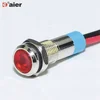 6MM Mounting Size Flat Surface Wired Terminal IP67 12V Metal Led Indicator Panel Light