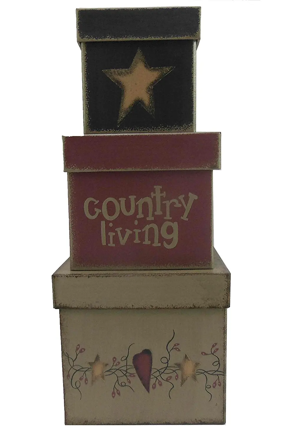 Buy Craft Outlet 3 Piece Nesting Country House Paper Box Set in Cheap
