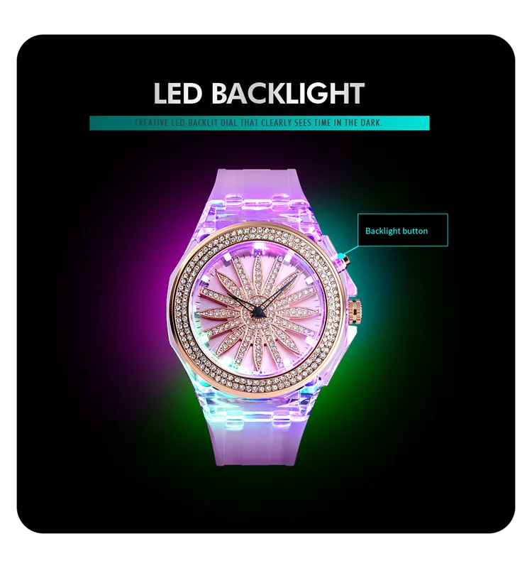 Новейший дизайн часов для женщин Skmei 1536 женские часы креативные вращающиеся часы с цветком и бриллиантовым циферблатом Япония движение