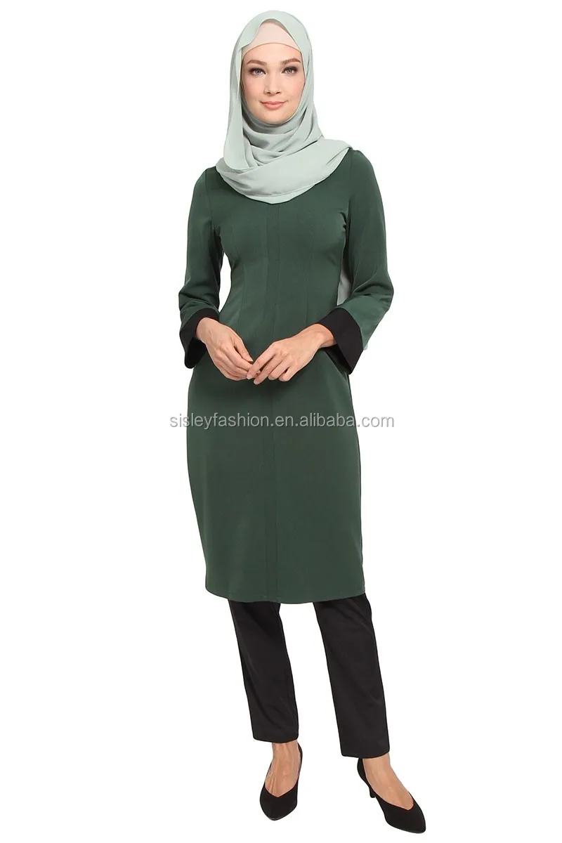 2017 Women Islamic Clothing Muslim Tunic Tops Muslim Long Sleeves ...