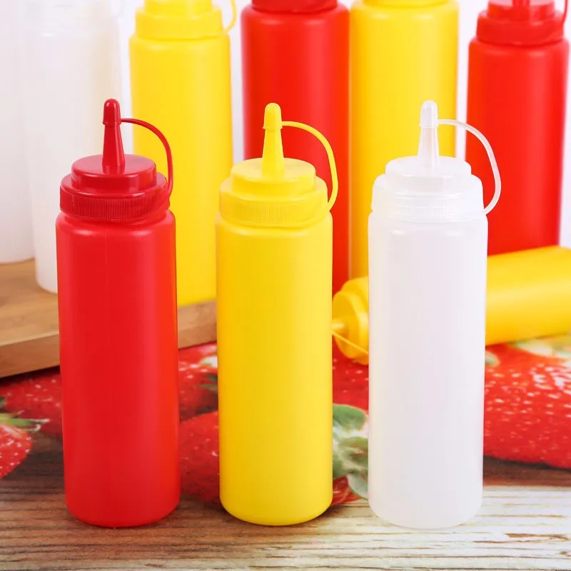 Bbq Ketchup Sauce Dispenser Bottles Olive Oil Squeeze Bottle Plastic