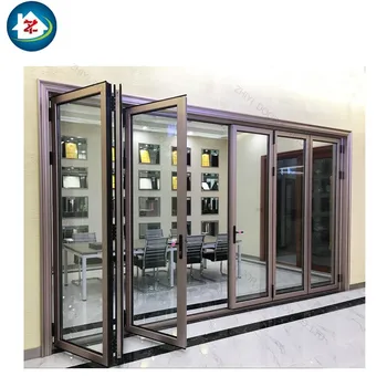 Éste Revestimiento De Aluminio Huracán Impacto Bi-plegable Puertas De