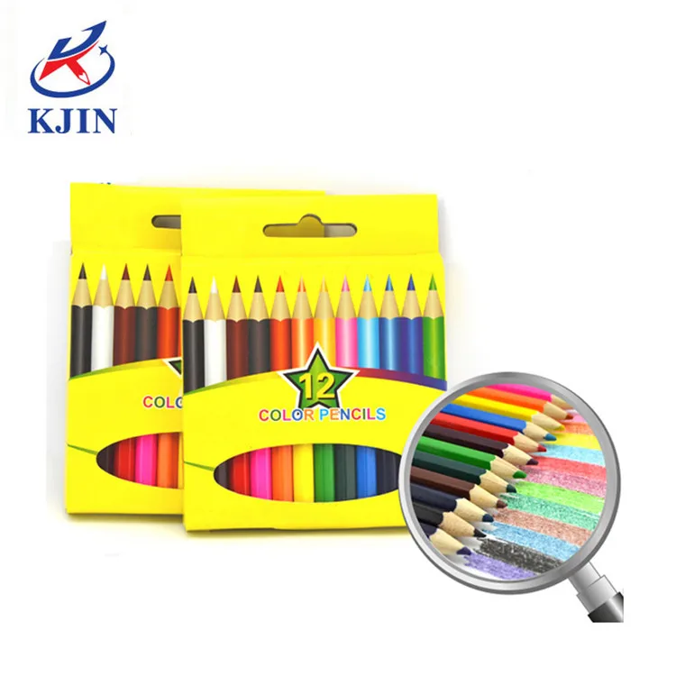 Wholesale 3.5 inch 12 pcs color pencil set personalized kids mini