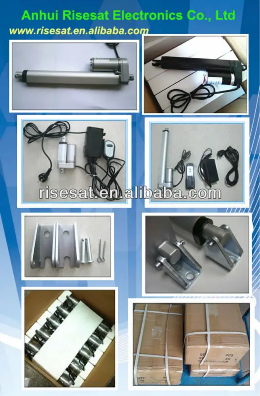 Mini Linear Actuator 1500n With 12v Dc Remote Controller On Vehicle