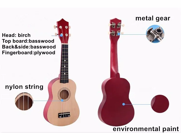 21 Inch Colourful Wooden Ukulele Of Basswood With Cheap Price Buy Ukulele,Wooden Ukulele,China
