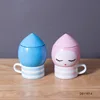 Kawaii Cartoon Face Dew water drop shape Ceramic coffee mug cup
