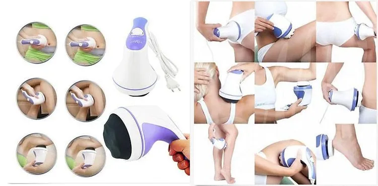 4 in 1 Relax & Spin Tone Fat Burn Massager As Seen On TV Full Body Handheld Massager for Relaxing, Toning Slimming