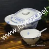 11Pcs blue and white porcelain butterfly dinner set chinese rice pattern porcelain classic chinese tableware