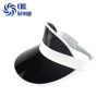 High quality custom black plastic transparent pvc sun visor caps