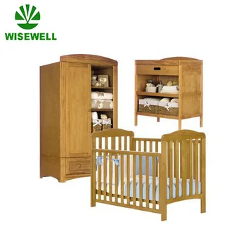 Wood Baby Crib Wardrobe Changing Chest Nursery Furniture Set W Bb 26 Wood Baby Crib Wardrobe Changing Chest Nursery Furniture Set W Bb
