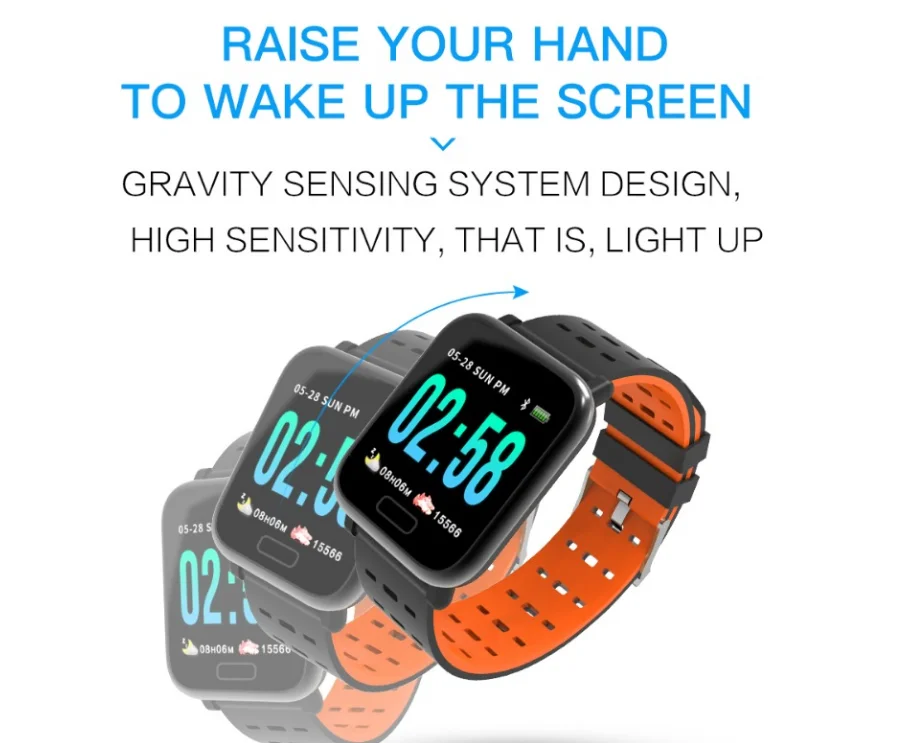 A6  color screen fitness tracker Step Counter Activity Monitor smart watch band