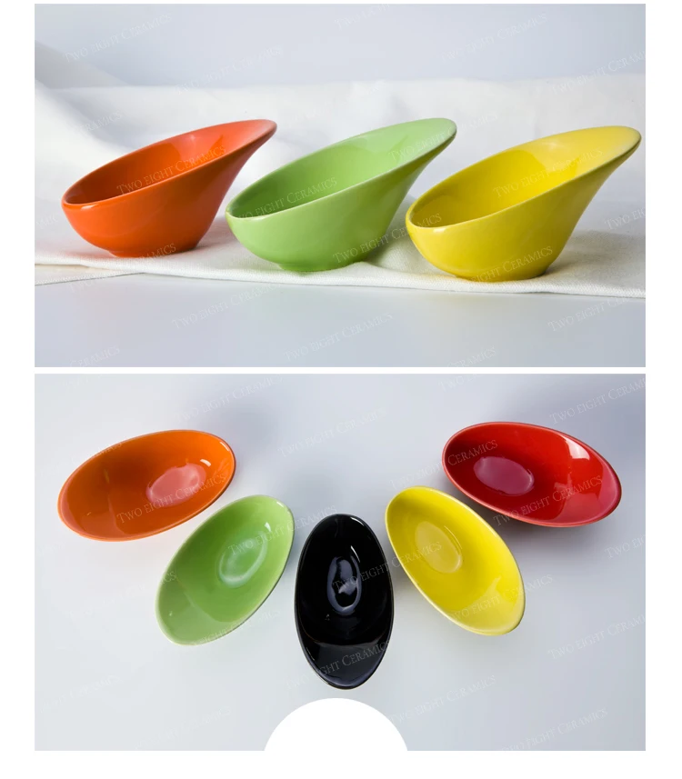chaozhou fengxi porcelain buffet dinner color dish 5" bowl