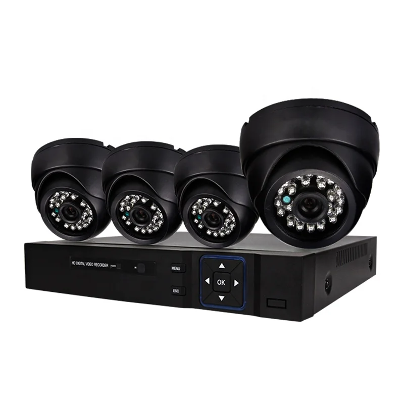H.264 Dome 4 Channel Cctv Camera System Ahd Surveillance Cctv Camera