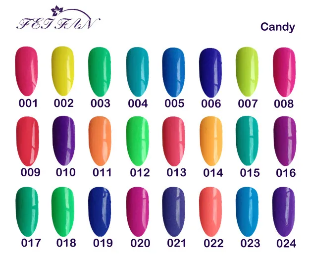 6pcs VEN Modern candy UV led color nail gel 15ml 24 colors for choice