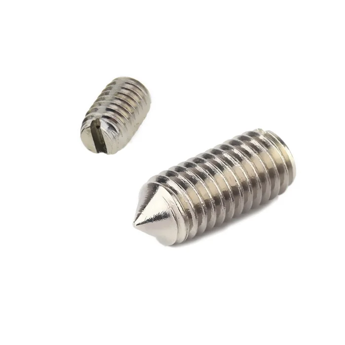 
Slotted set machine screw with Cone point Stainless steel M1.2 M2 M3 M4 M5 to M10 M20 bolt fasteners 