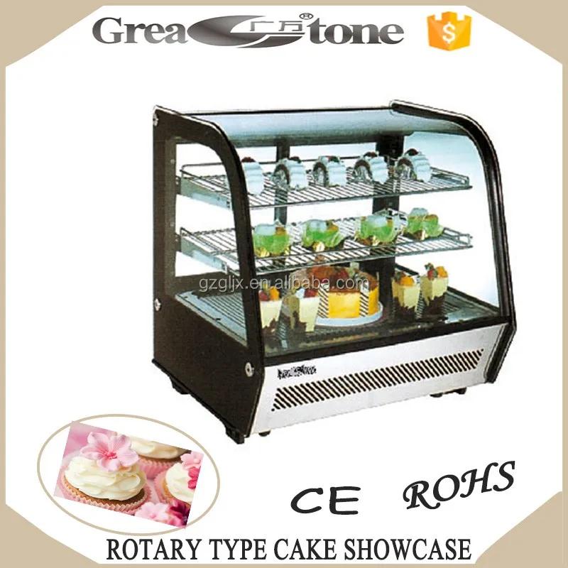 Ce Certificate Countertop Chiller Cake Display Cabinet Glass Cake