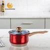 German style color coating cookware sets kitchenware stainless steel pots and pans non-stick cookware set in south africa