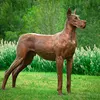 Life Size Bronze Dachshund Sculpture For Memorial