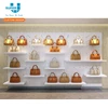 Handbag Store MDF White Four Layers Display Wall Shelf