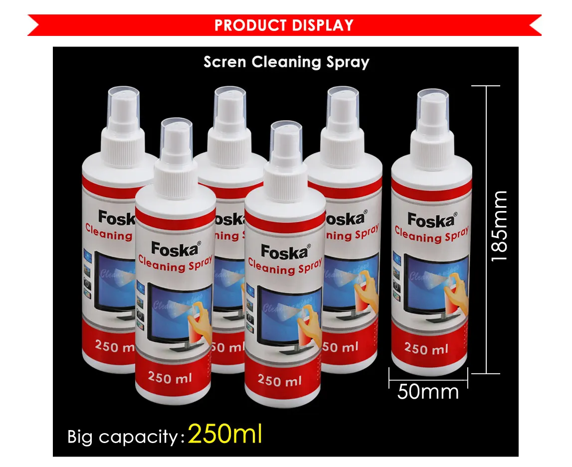 Foska Hot Sale No Alcohol Tft Lcd Mobile Computer Screen Cleaner Spray