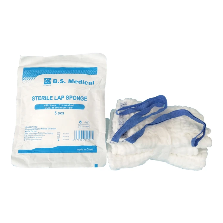 Disposable Pre-washed Or Non-washed Wholesale General Medical Supplies Surgical Gauze Lap  Sponge
