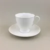 Modern wavy rim novelty cheap small ceramic vintage tea cup and saucer set
