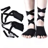 socks making machine Black open foot ballet yoga toe socks for woman compression socks