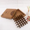 Kraft Cardboard luxury christmas 2 piece Chocolate candy paper Packaging Gift Box custom with drividers for wedding invitations