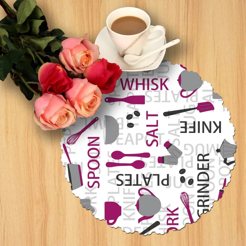 40cm Round Circle Placemat,Clear Plastic Placemat,Dining Table Place