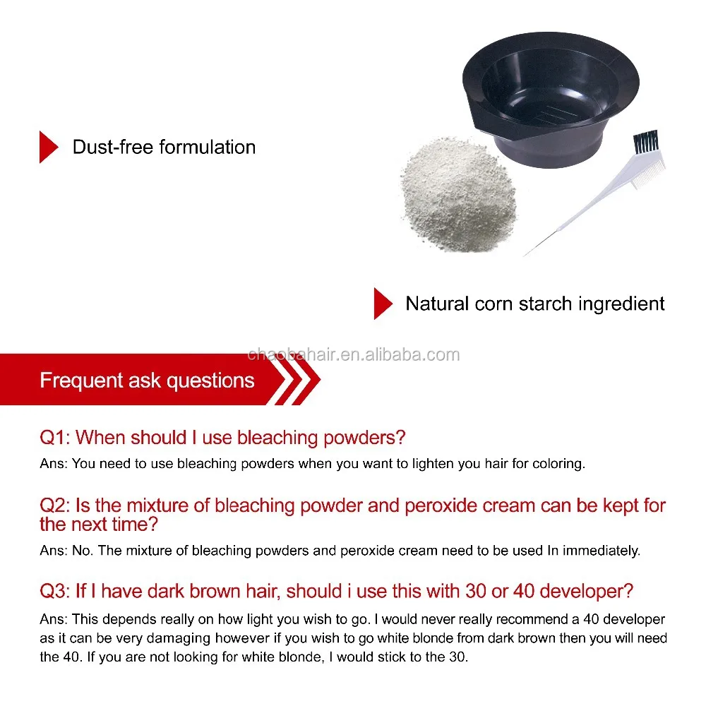 Salon Hair Bleaching Powder Professional Hair Dye Product White
