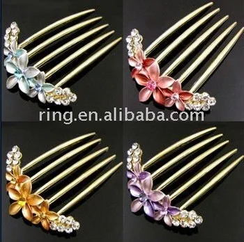 Wedding Rhinestones Flower French Twist Hair Comb Ornament Buy