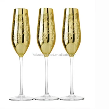colored glass champagne flutes