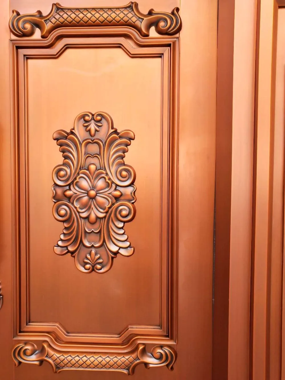 Villa Luxury Security Antique Copper Door Bronze Exterior Door Copper