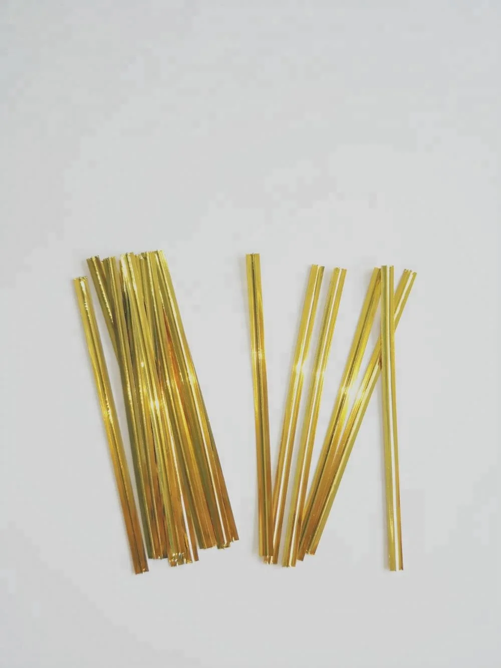 Big Sale 9cm*4mm Golden Foil Twist Ties/metallic Twist Ties 1000pcs