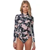 2019 New Style Popular digital print Long Sleeve Women Rash Guard back zipper high heel boots rash guard