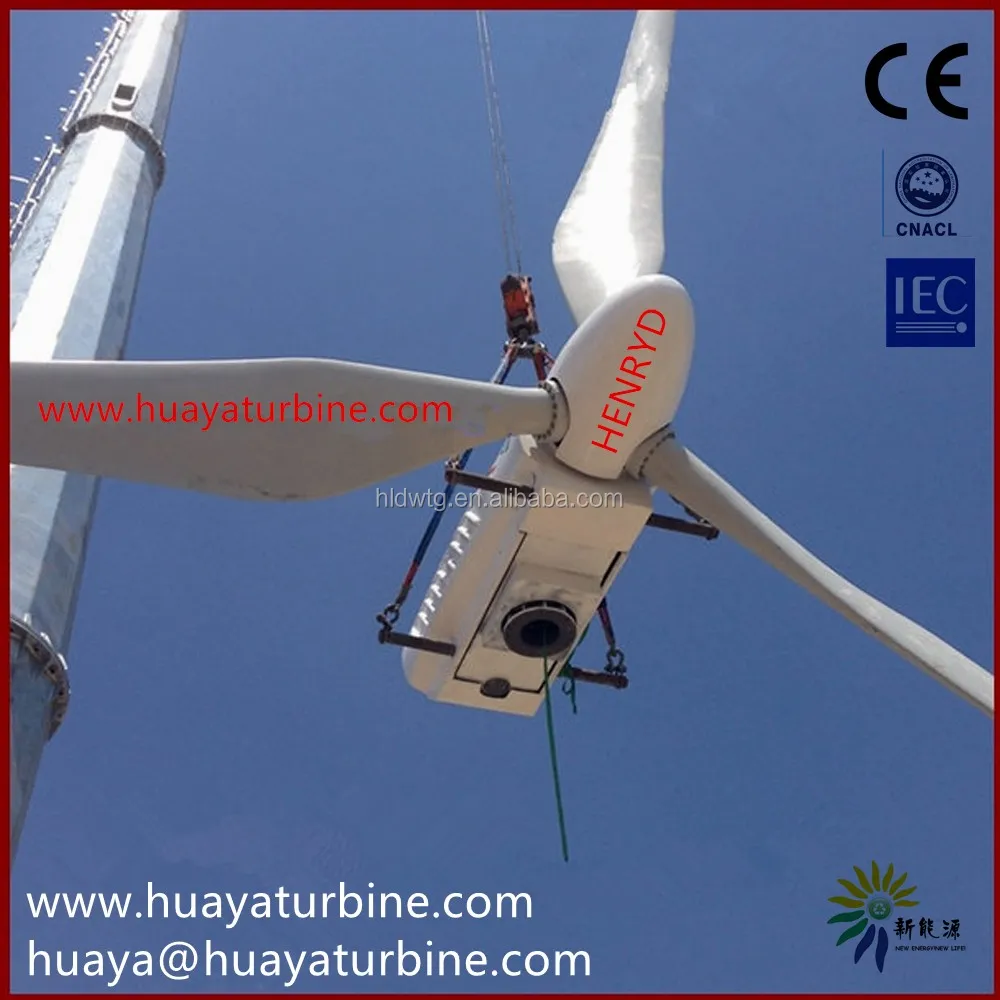 Pitch Controlled 50kw Industry Wind Turbine With Plc Intelligent