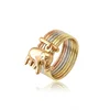 15736 Xuping elephant animal brass copper ring new design artificial jewellery gold 24k womans rings