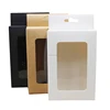 Kraft Hang Window Box Kraft /Black/White 13x8x3cm Gift BOX Kraft Window Box For phone Case