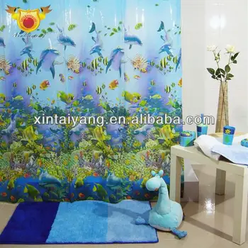Plastic Bathroom Drapes Bamboo Print Shower Curtain Buy Bamboo