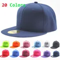 2016 Wholesale Fashion Casual Unisex Pure Color Flat Brim Hat Bone Hats Hip hop Cap Blank