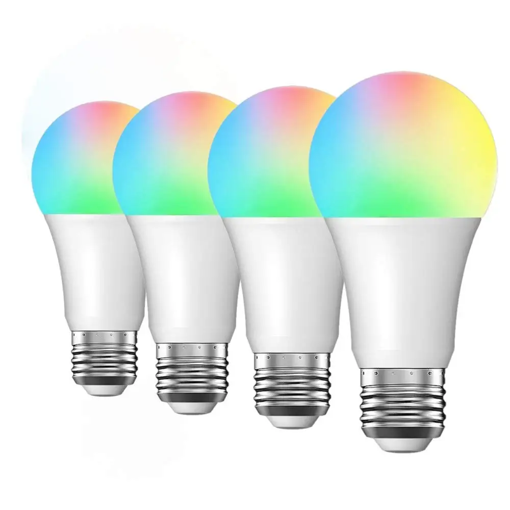 Smart LED Bulb E27 WiFi Multicolor Light Bulb Compatible with Alexa, Echo, Google Home and IFTTT (No Hub Required), TECKIN A19