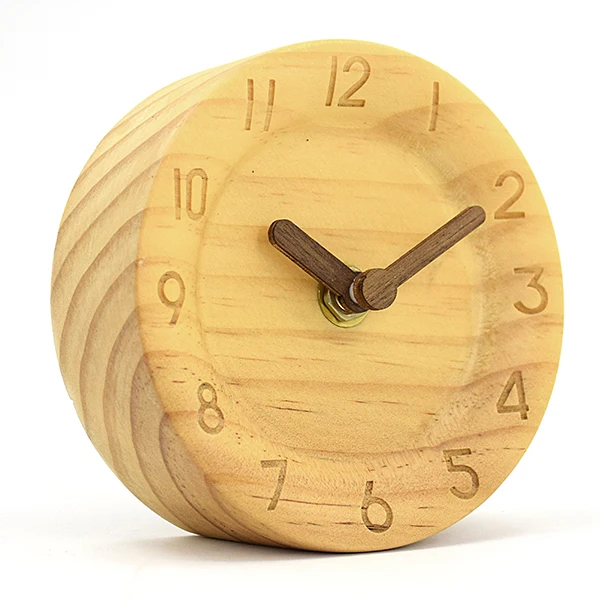 Home Decor Kids Wooden Modern Desk Clock